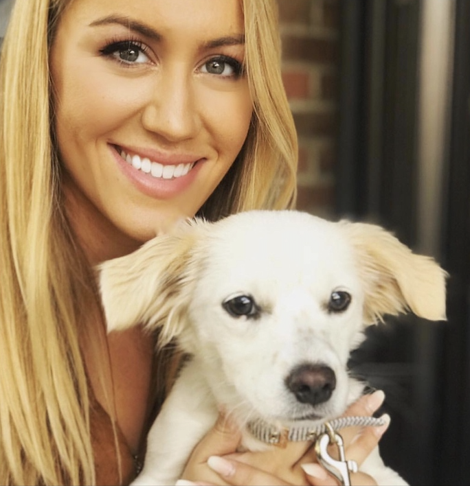 Maria Lara and her dog, Kaya